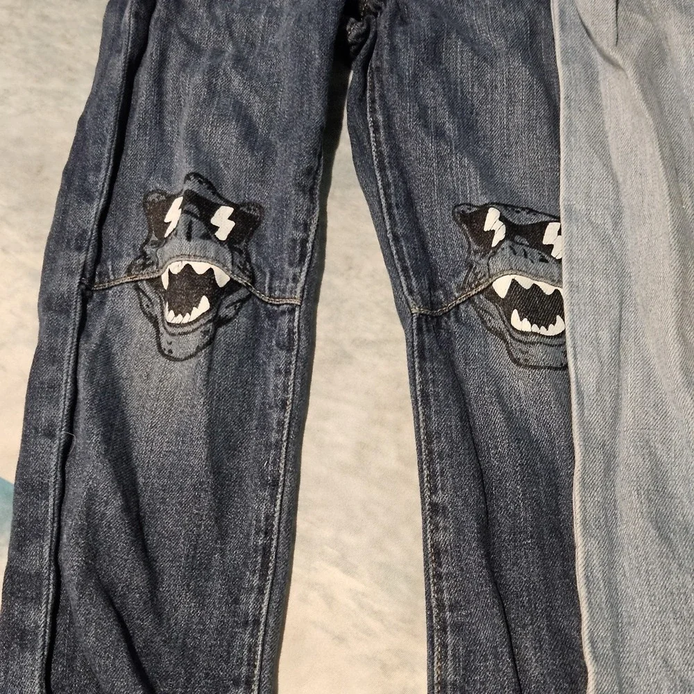 Baby Gap Disney Mickey Mouse & Dinosaur Boys Jeans Lot Size 5 Slim Drawstring
